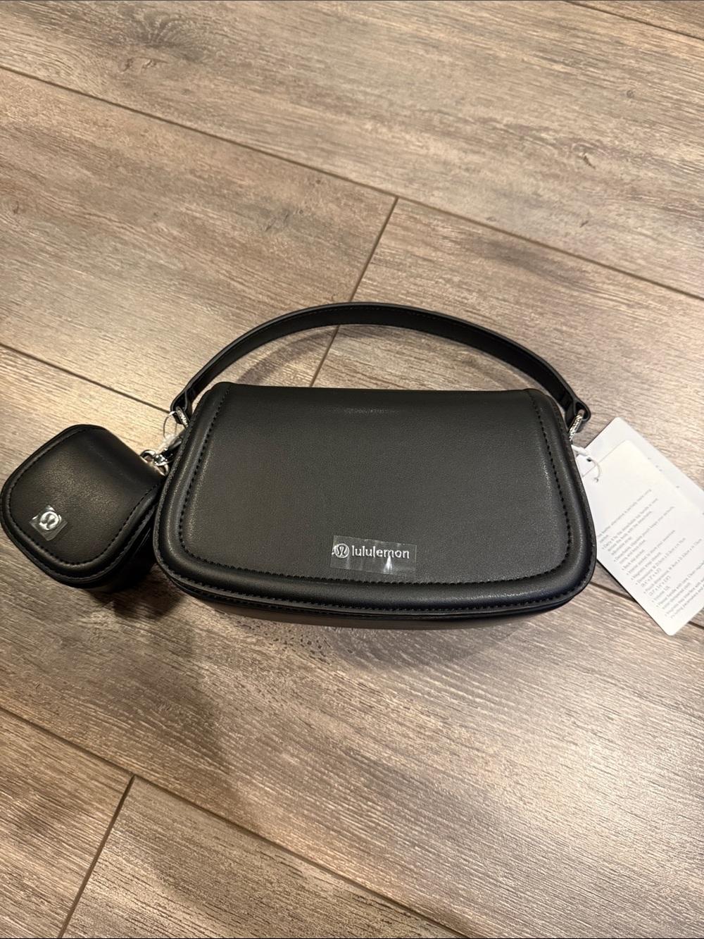 Lululemon athletica cactus Black leather alternative mini bag 1.2L